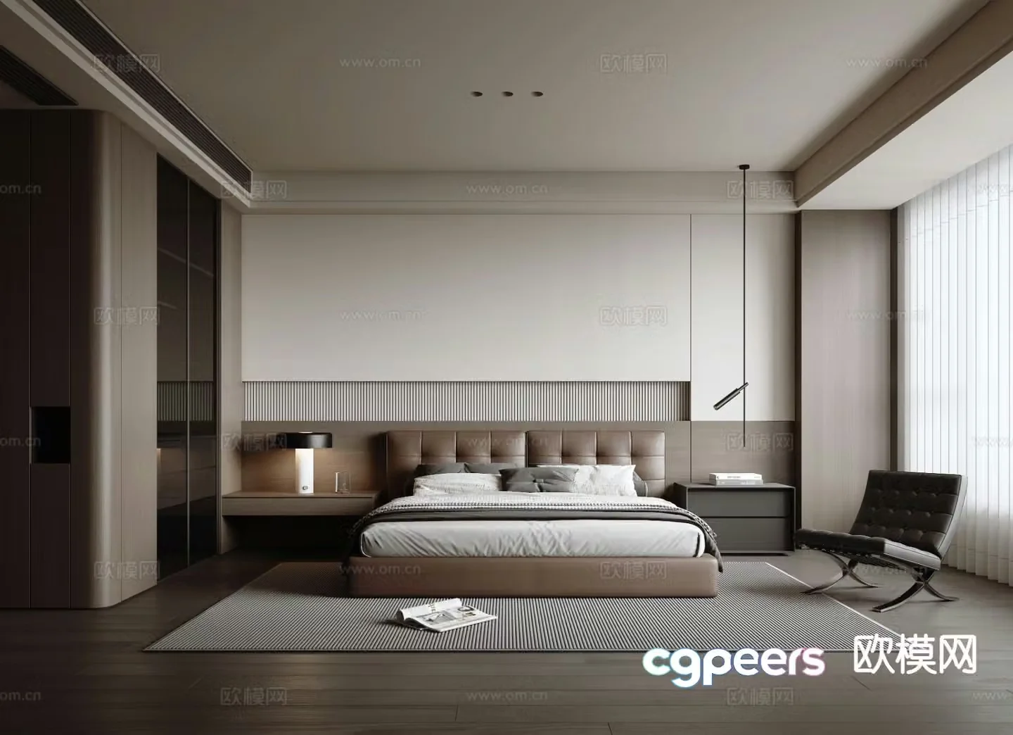 Italian style bedroom master bedroom 3d model