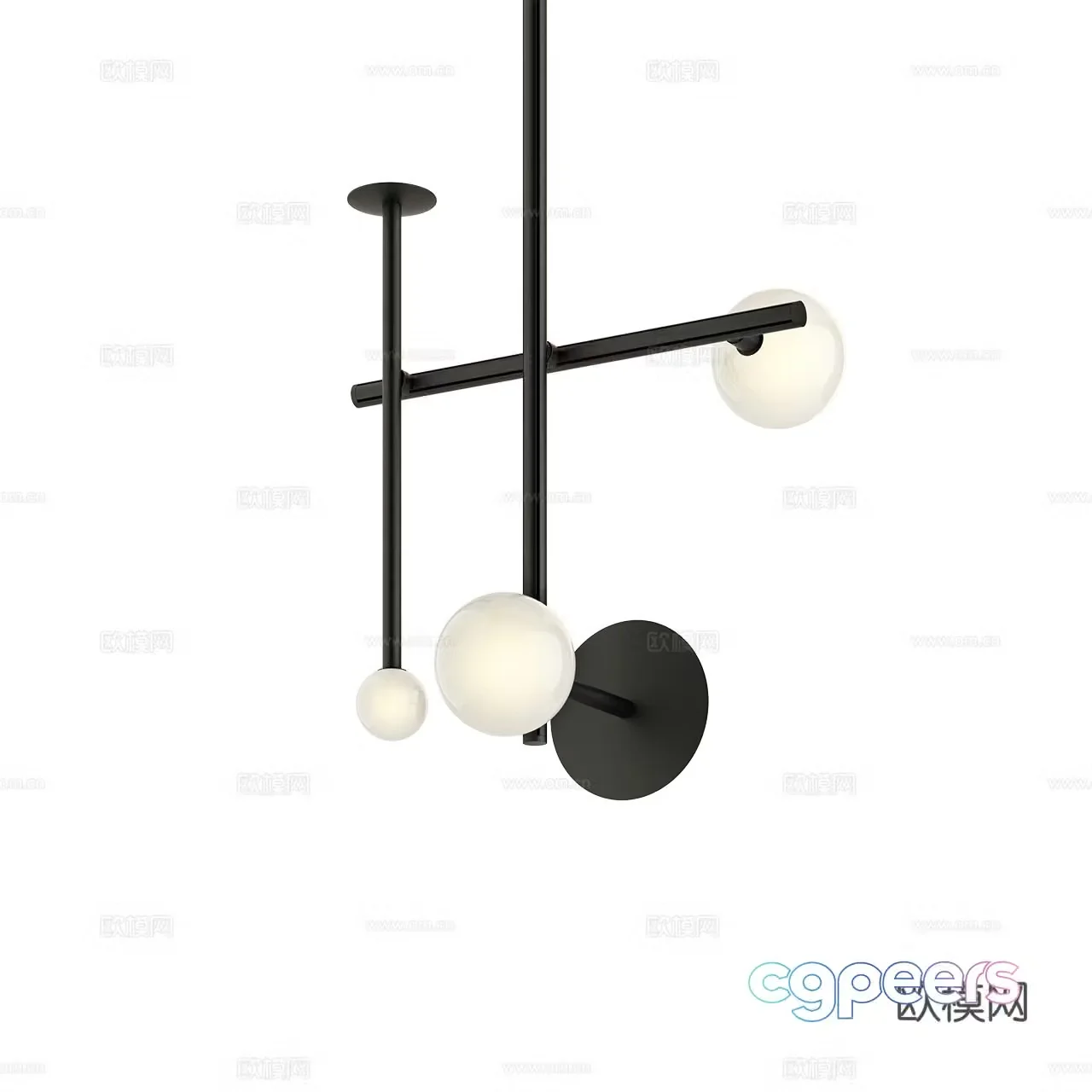 Rakumba modern chandelier minimalist chandelier multi-head chandelier simple chandelier 3d model