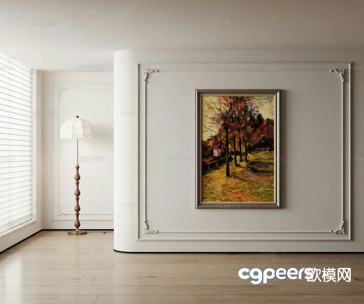 American oil painting art painting decorative painting 3d model
