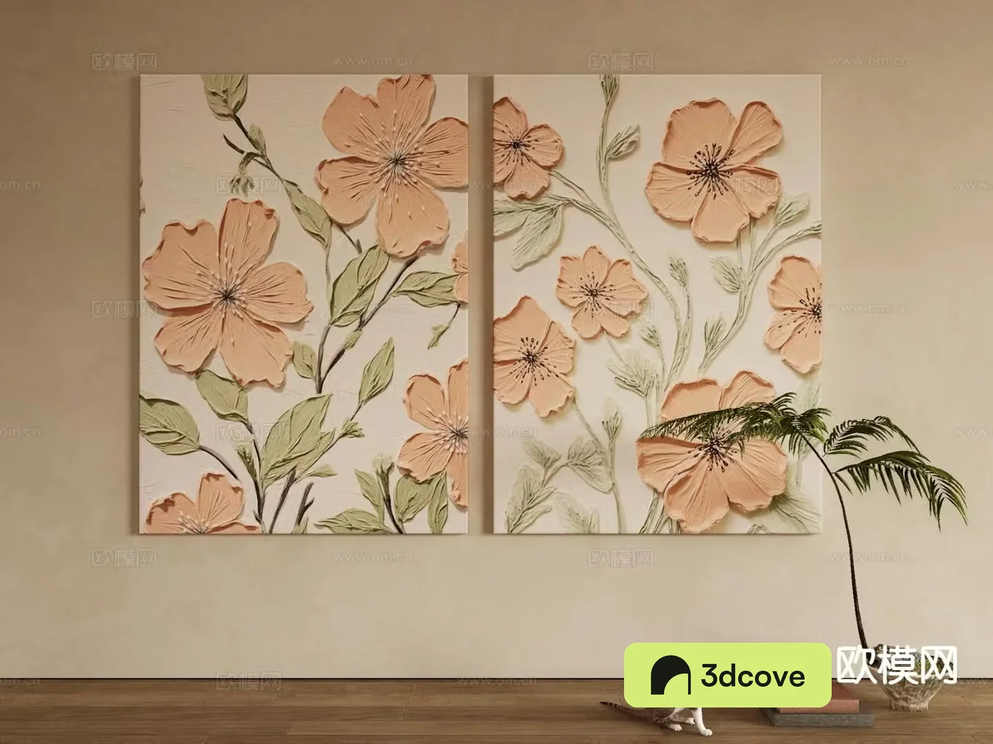 Medieval style art painting flower painting decorative painting
