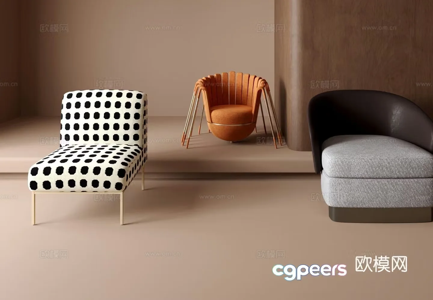 Single sofa 3d model