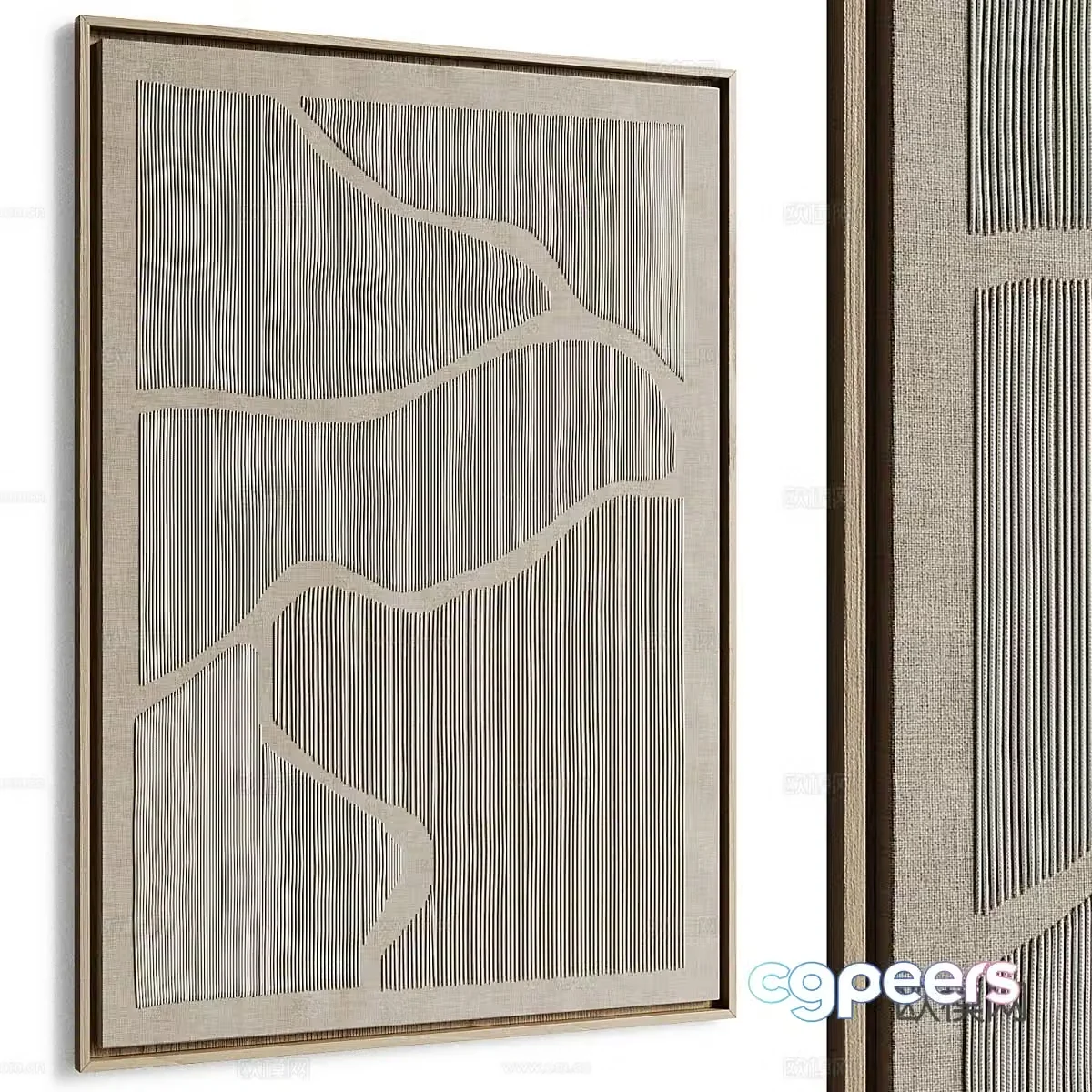 3D model of hanging paintings