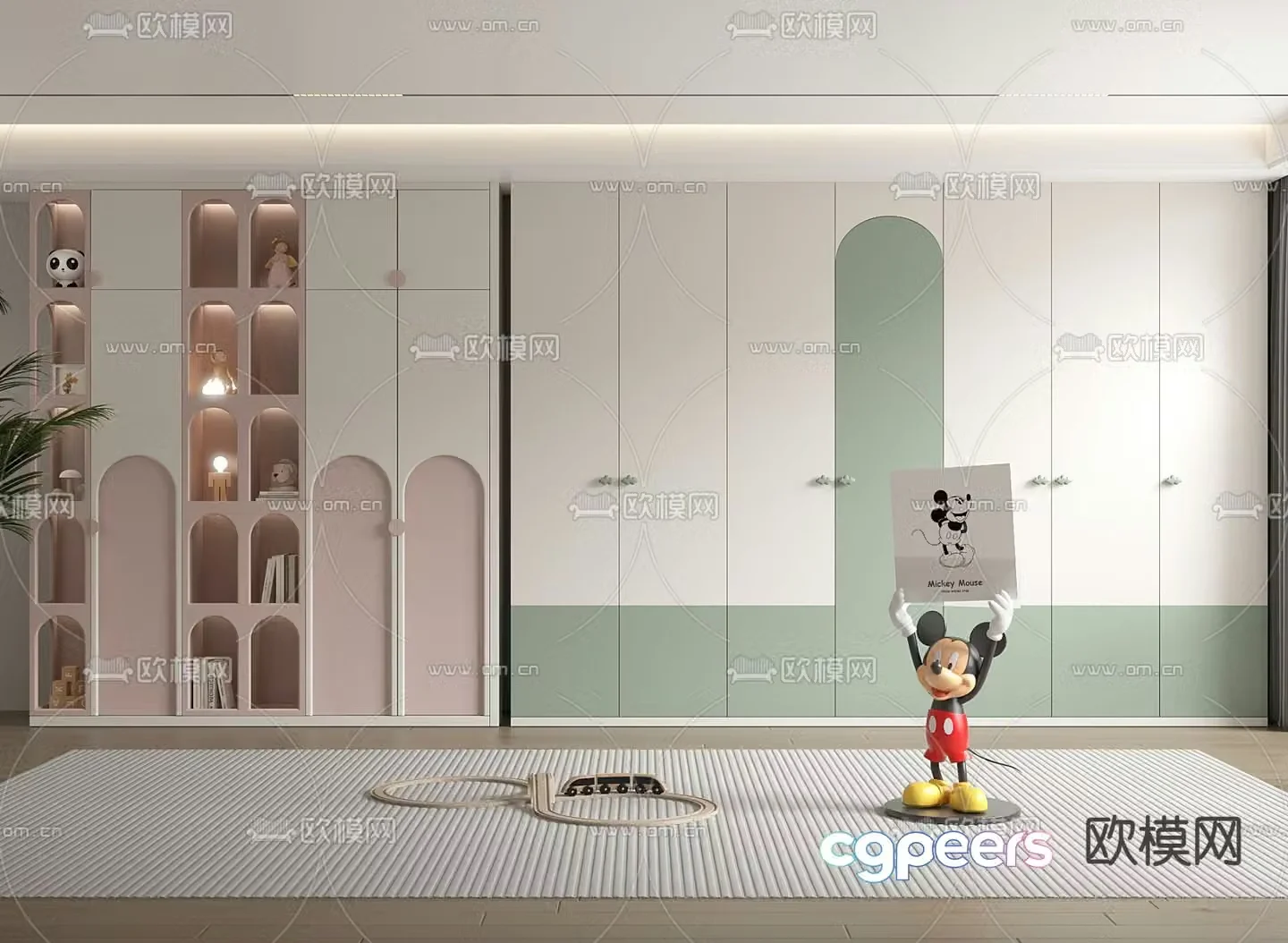 Children’s wardrobe bookcase 3d model