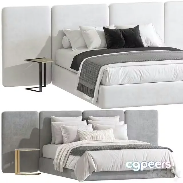 3ds Max Free – Double bed No. 202