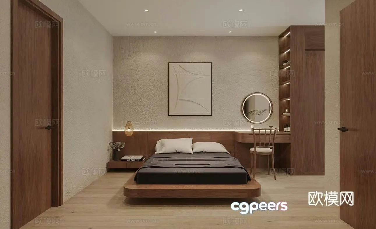 New Chinese style simple bedroom master bedroom 3d model