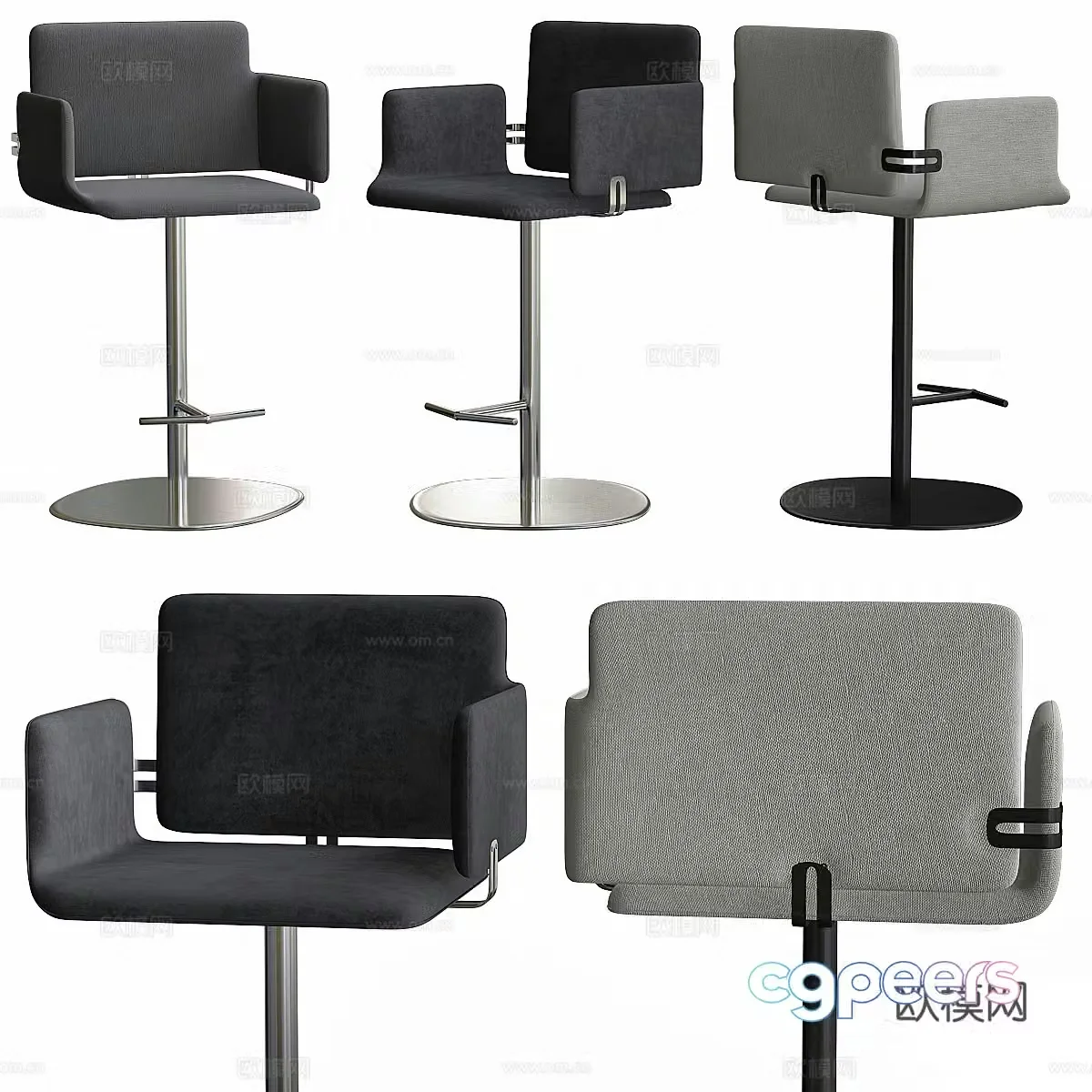 Modern bar chair 3d model