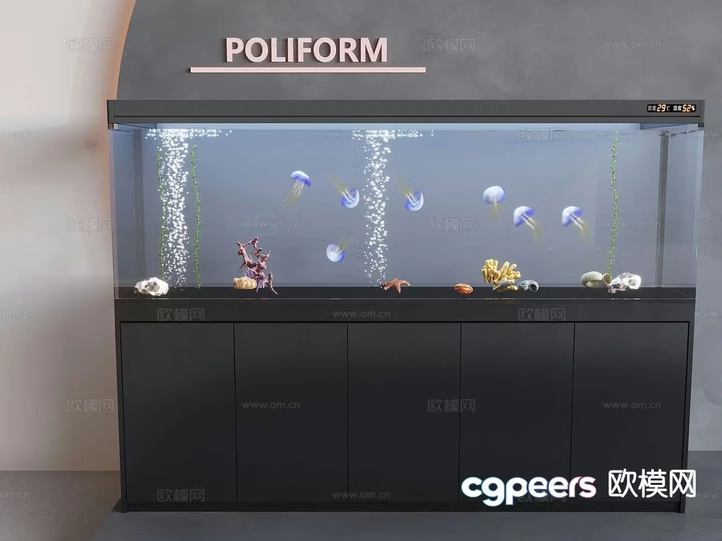 fish tank aquarium 3d model