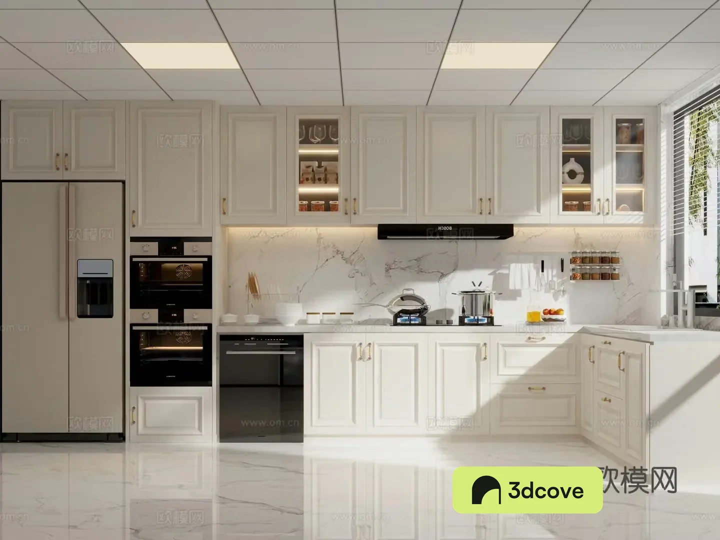 American style cream kitchen Jianmei kitchen