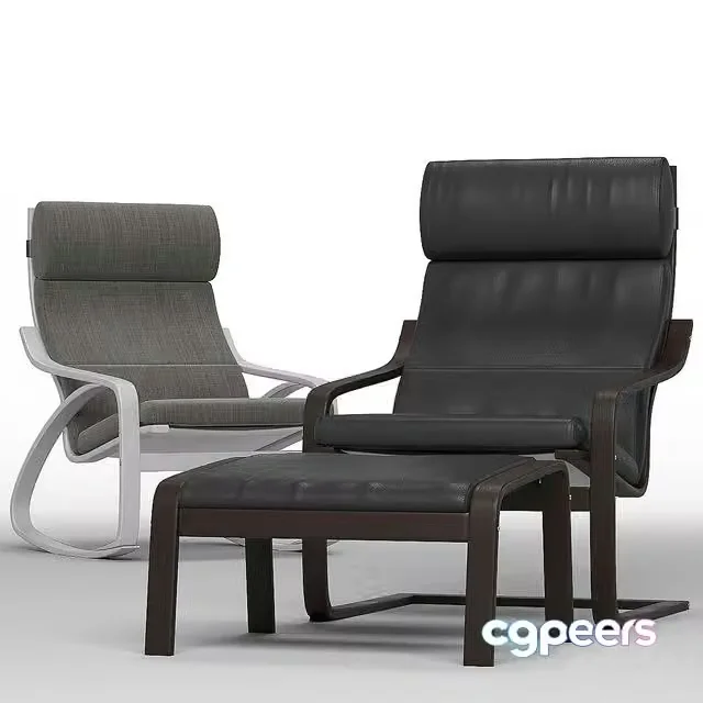 3ds Max Free – Poing armchair Ikea