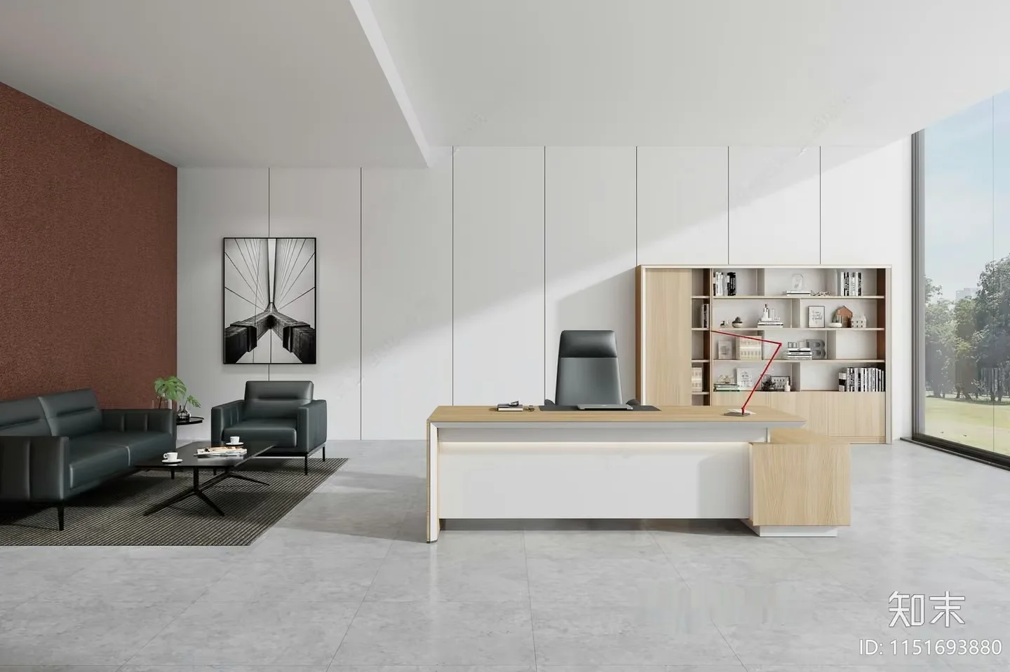 Modern Office Space 3D Model – 22151 – VRAY Render