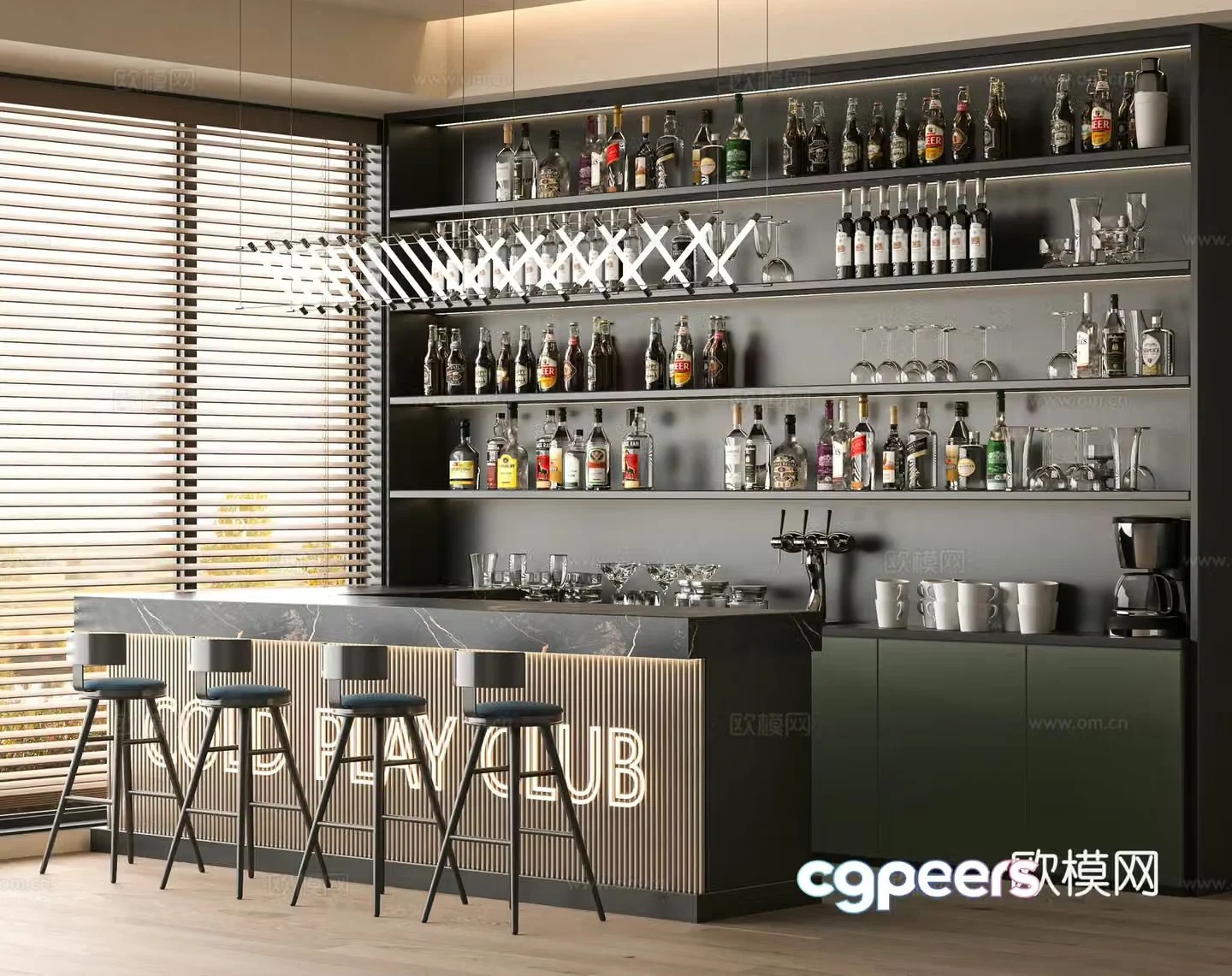 Modern bar 3d model