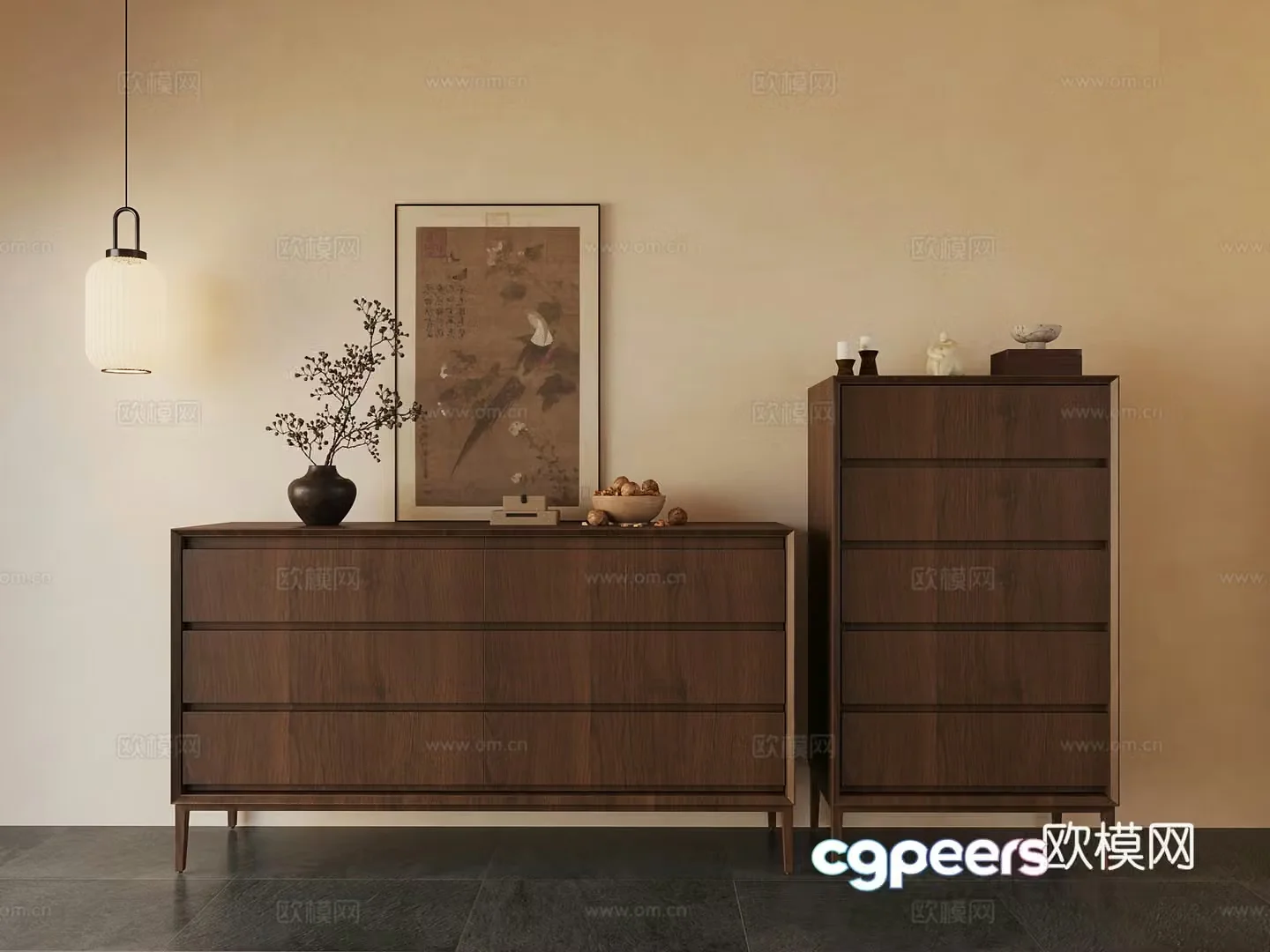 New Chinese shoe cabinet 3D model