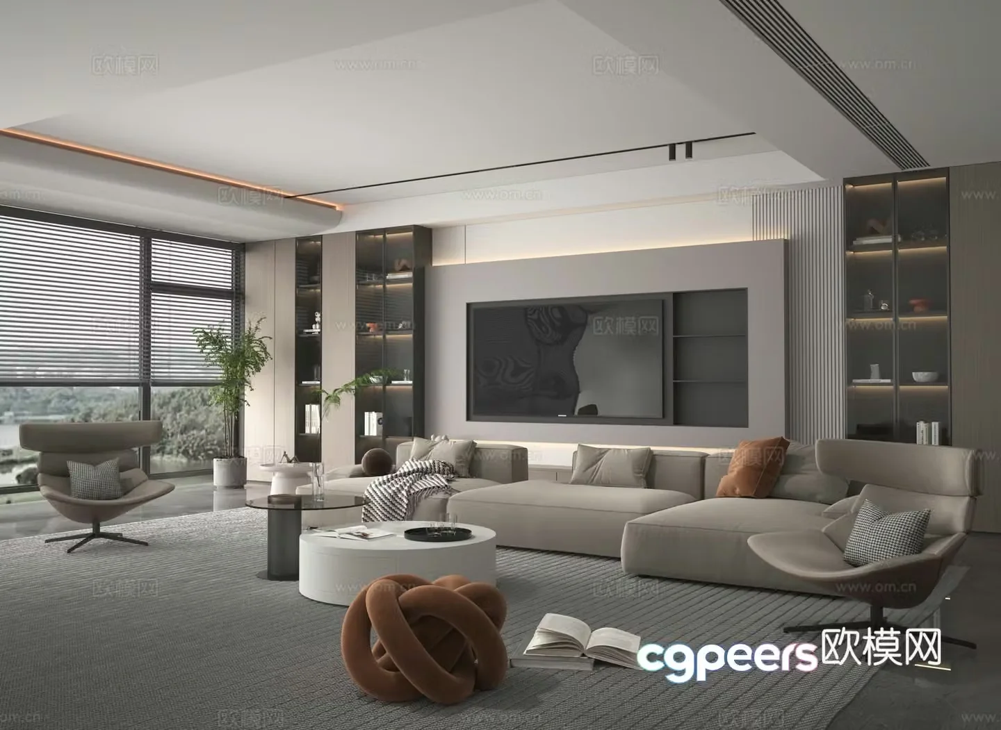 Modern living room 3d model
