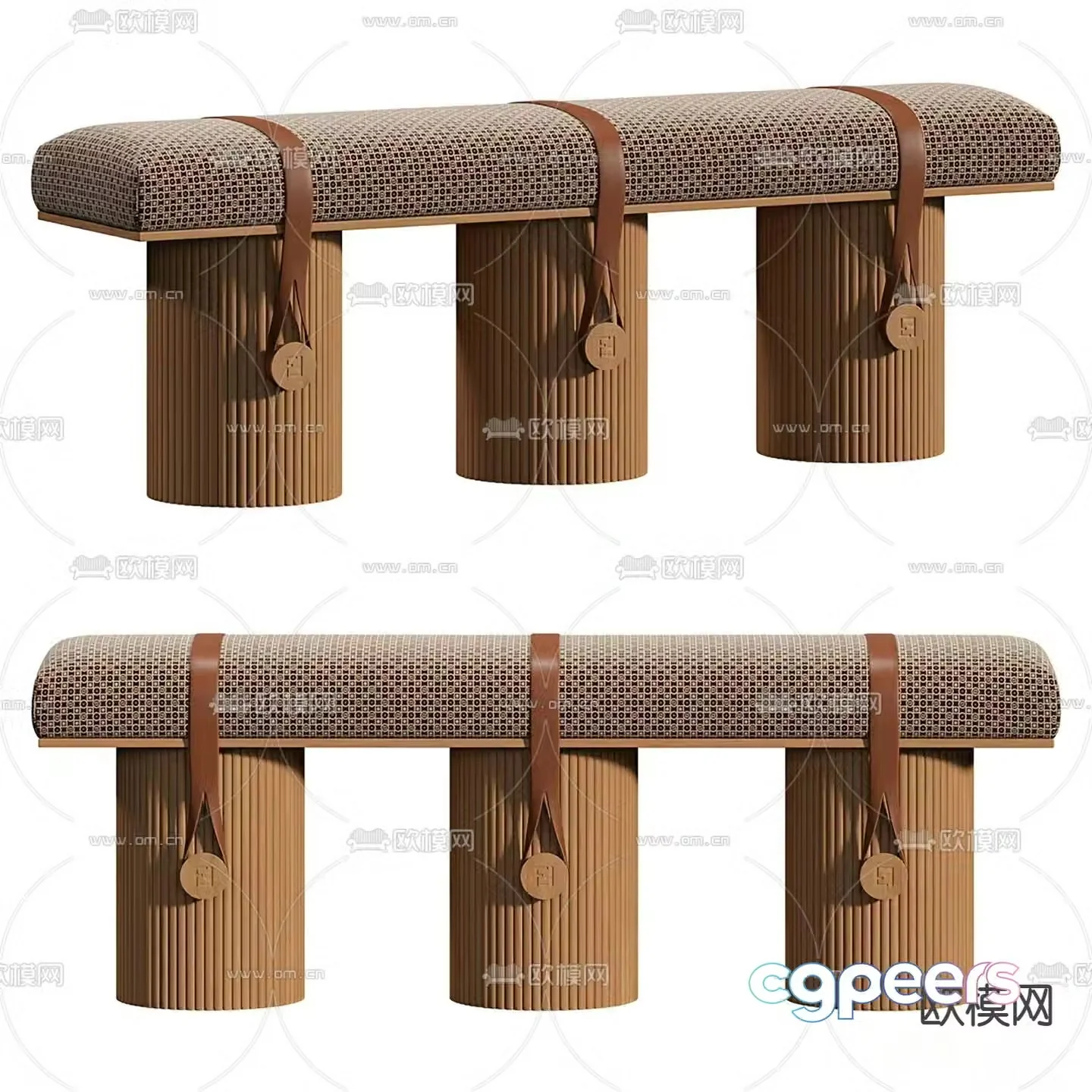 Fendi bench 3d model