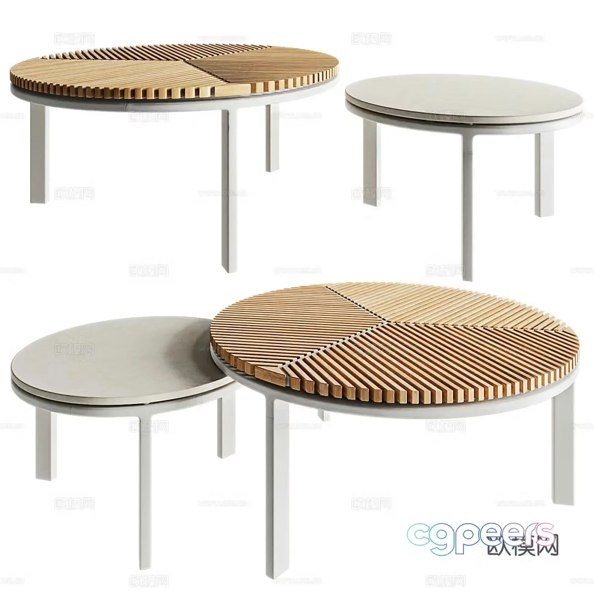 Modern Italian minimalist round coffee table 3D model
