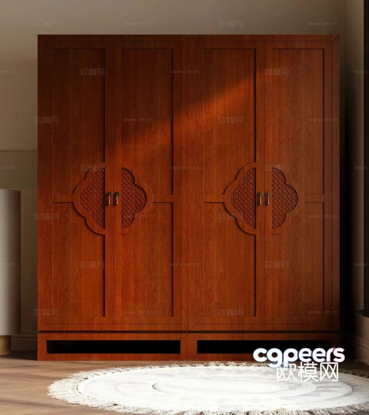 New Chinese style wardrobe wardrobe 3d model