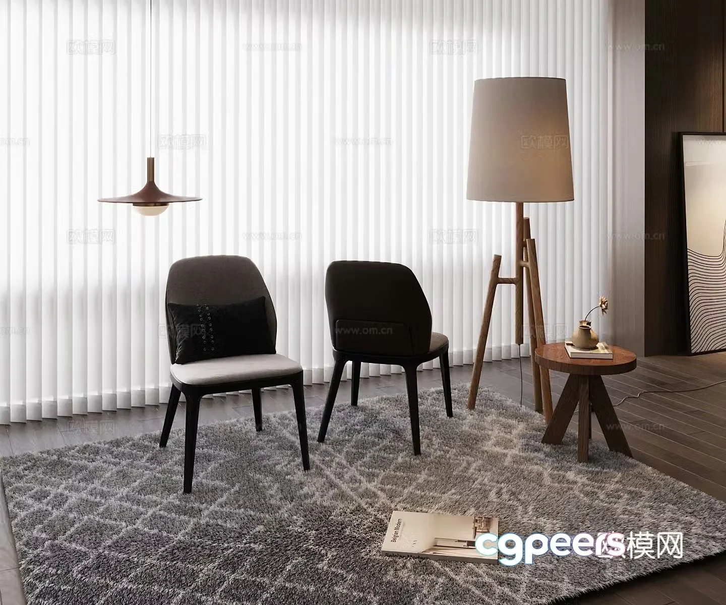 Modern single chair 3d model