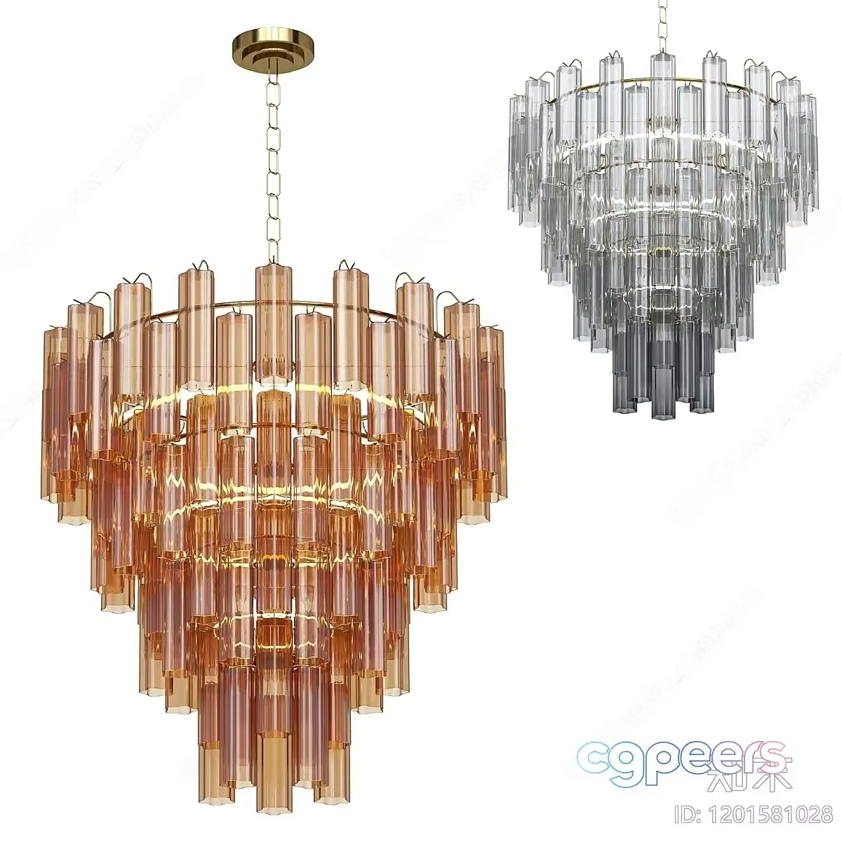 Gold Light Fixture 3D Model – 1724 – CORONA Render
