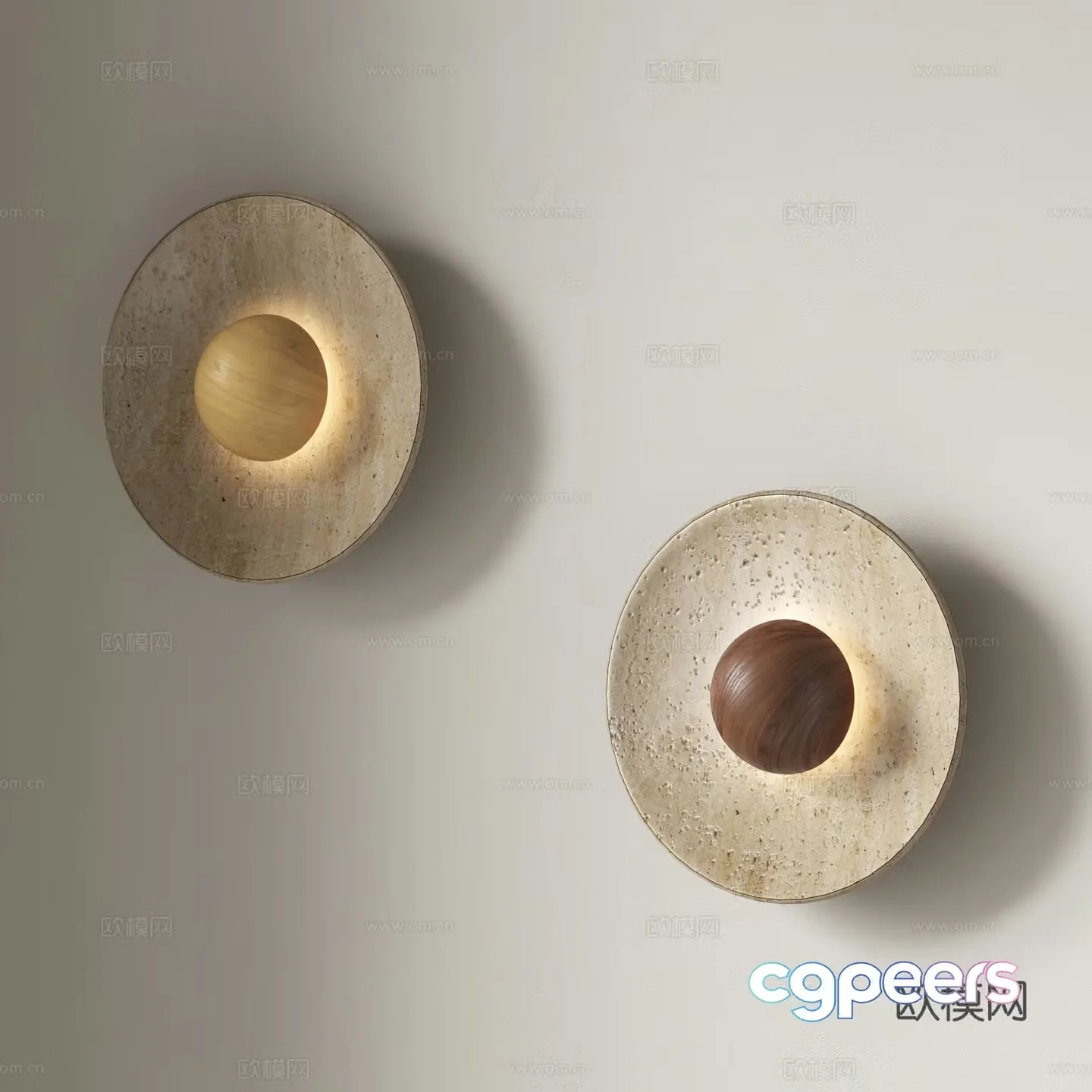 Wasabi Fenghuang Cave Stone Wall Light B&B Wall Light Retro Aisle Entrance Wall Light Medium Style Bedside Wall Light 3D Model