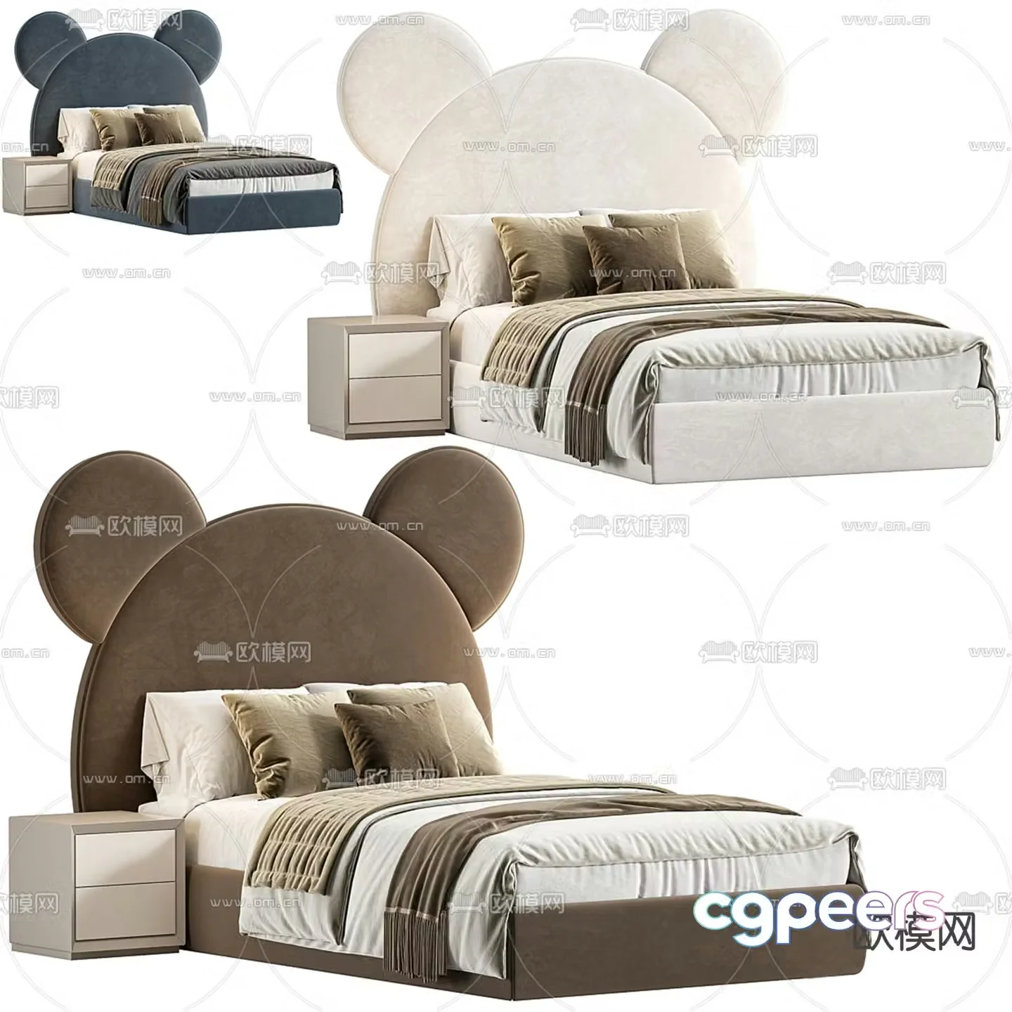 Teddy children’s bed 3d model