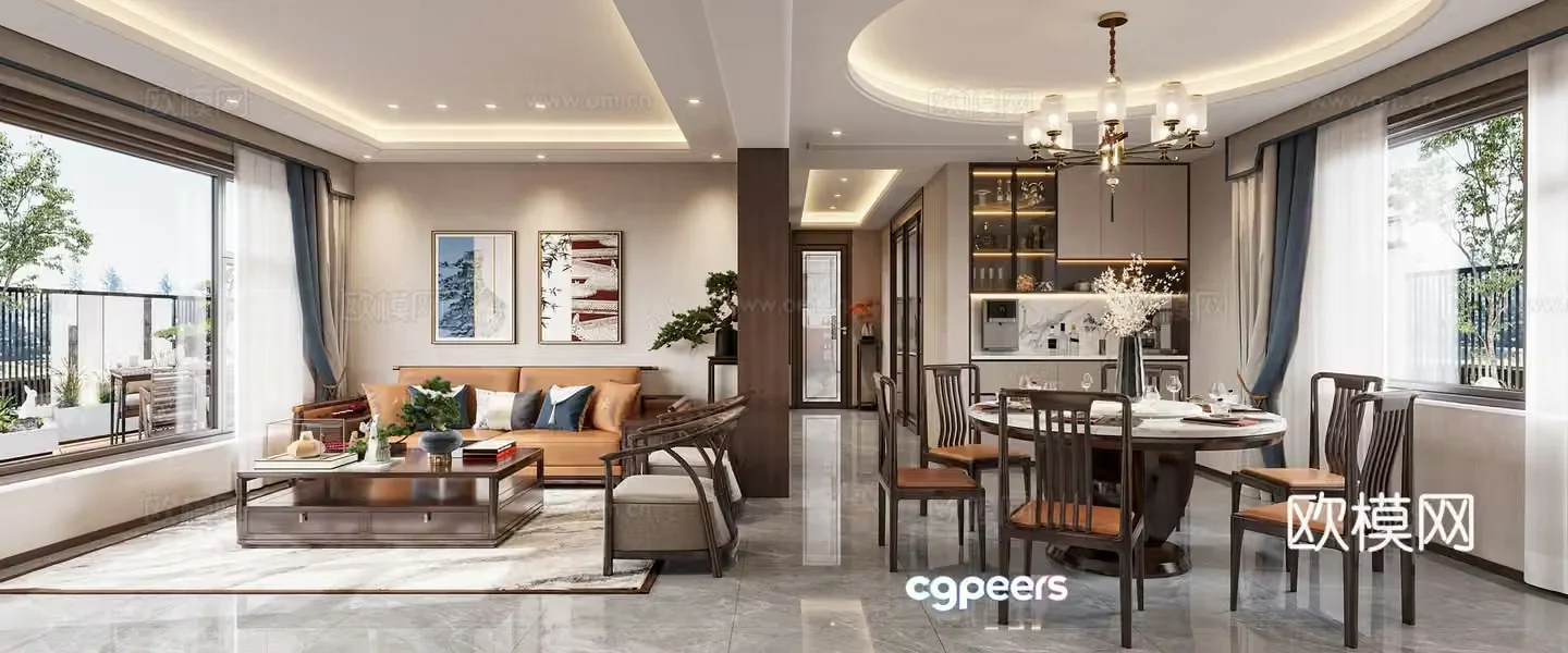 New Chinese restaurant 3D model