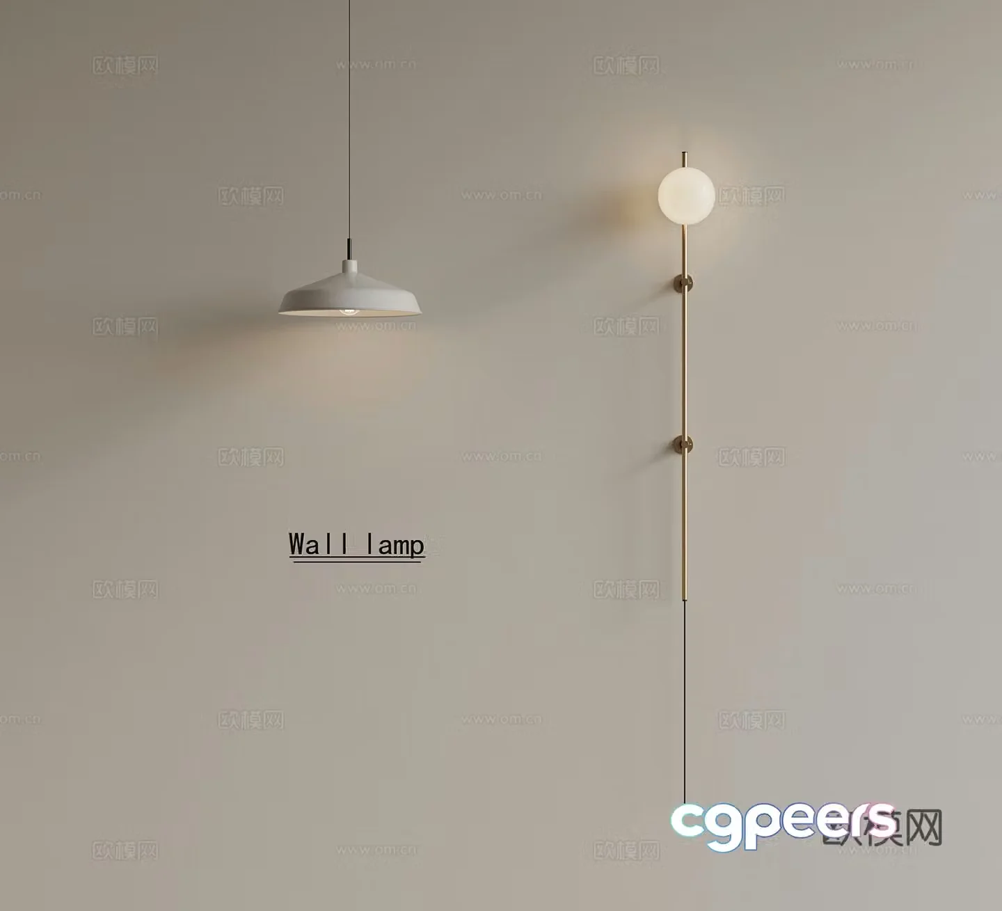 Modern wall lamp chandelier 3d model