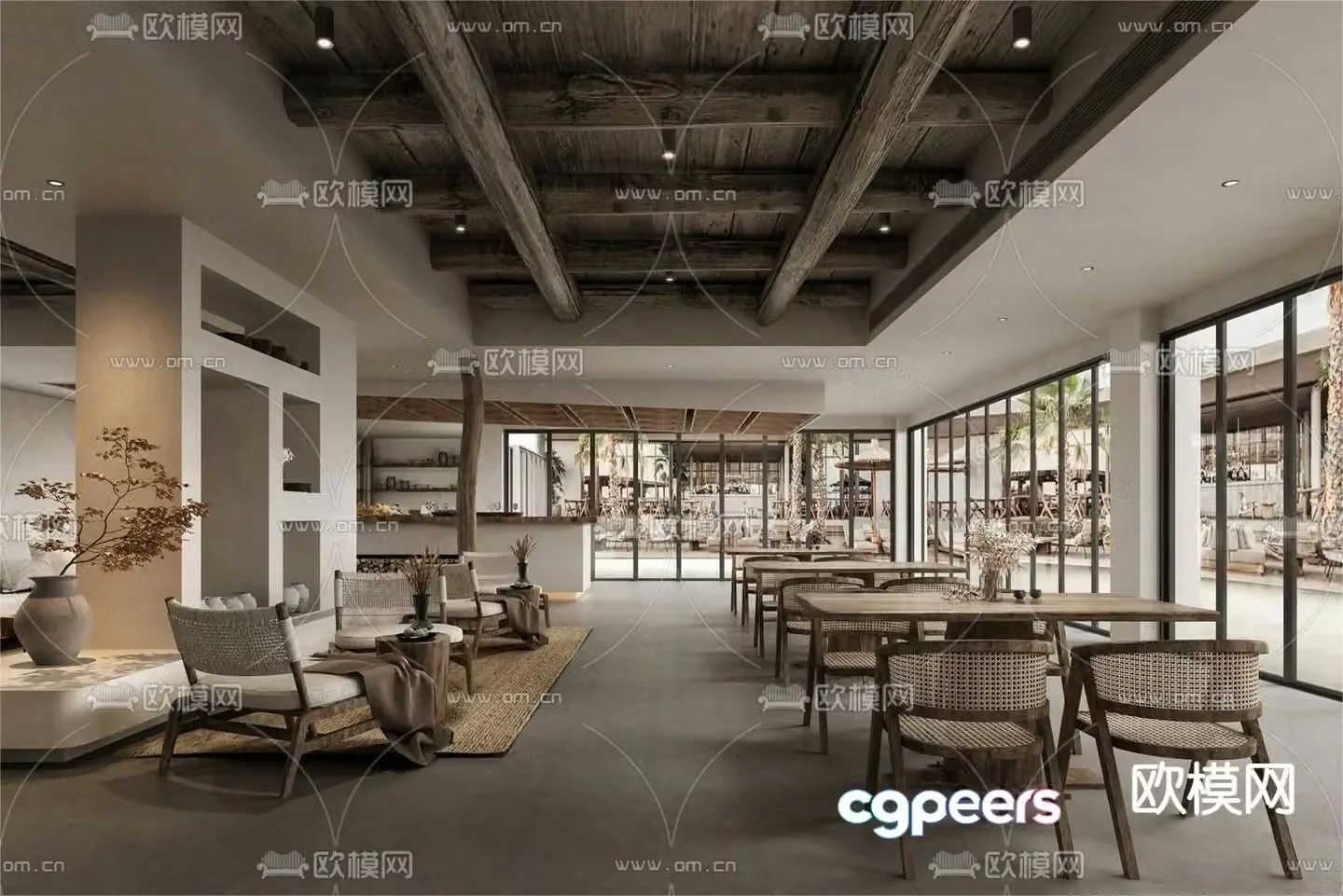 Wabi Sabi Tea Restaurant 3D model