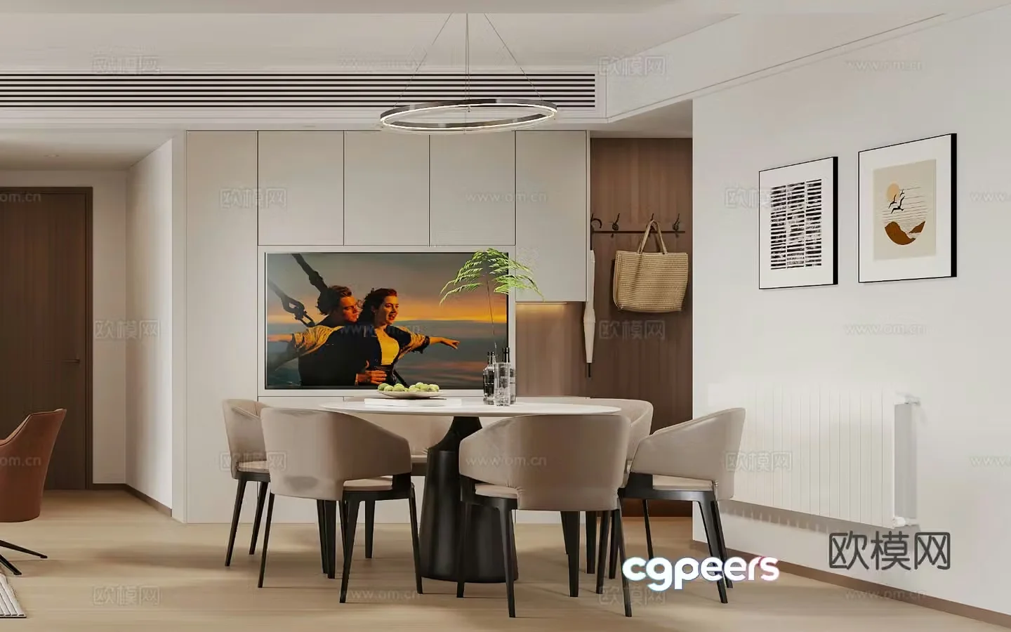 Modern restaurant 3d model