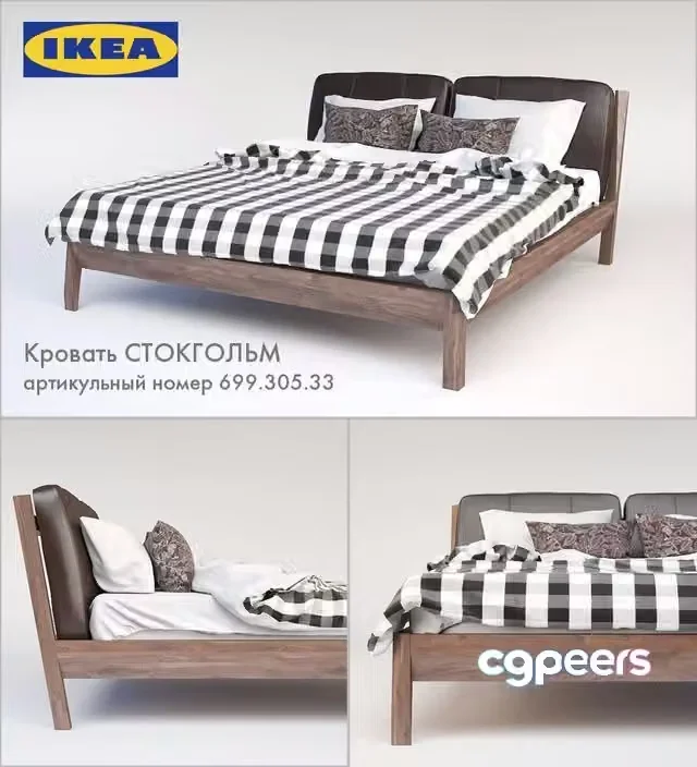 3ds Max Free – Ikea Stockholm bed