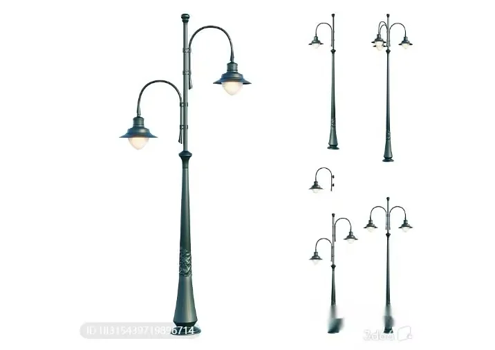 Classic Street Lamps 3D Model – 7467 – VRAY Render
