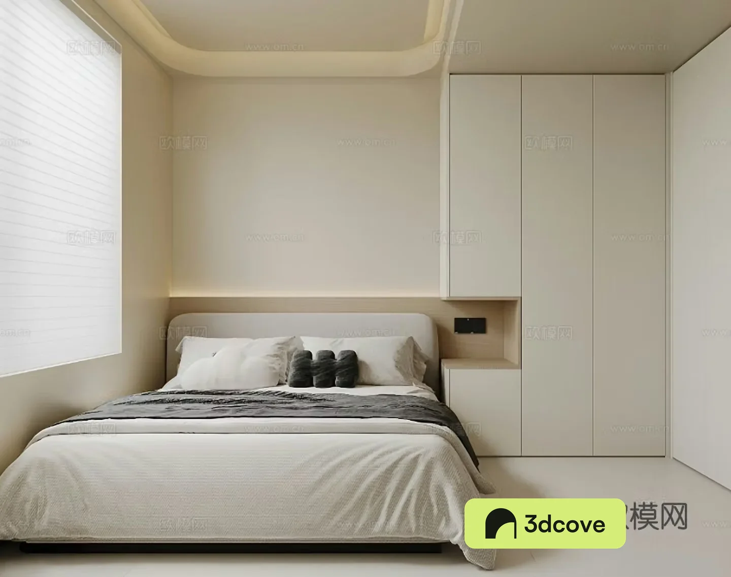 Modern minimalist bedroom second bedroom