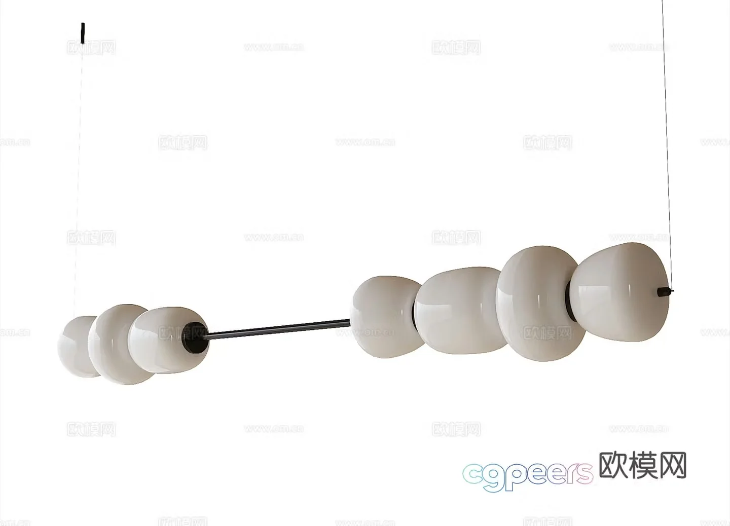 Modern dining room chandelier study chandelier 3d model