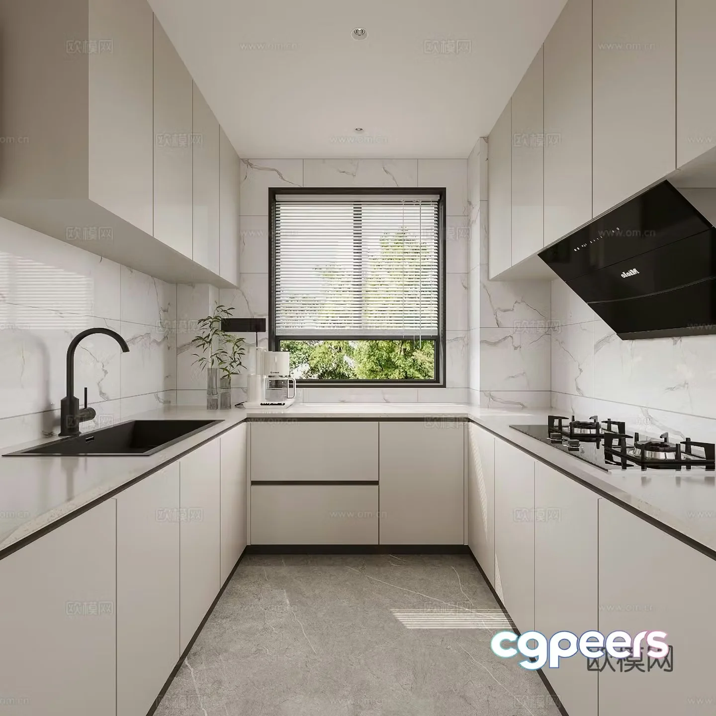 Modern kitchen 3d model