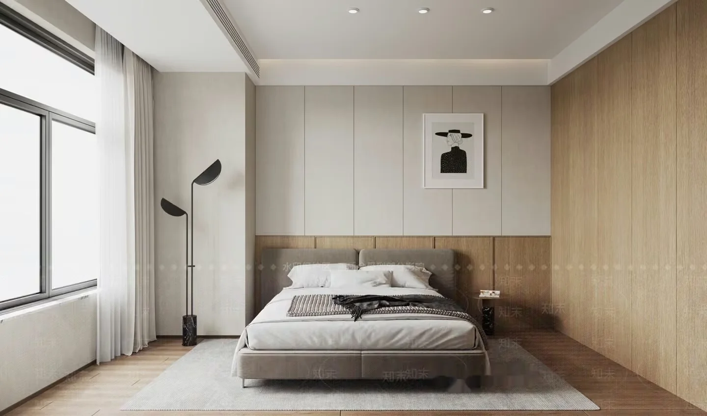 Modern Minimalist Bedroom 3D Model – 2276 – VRAY Render
