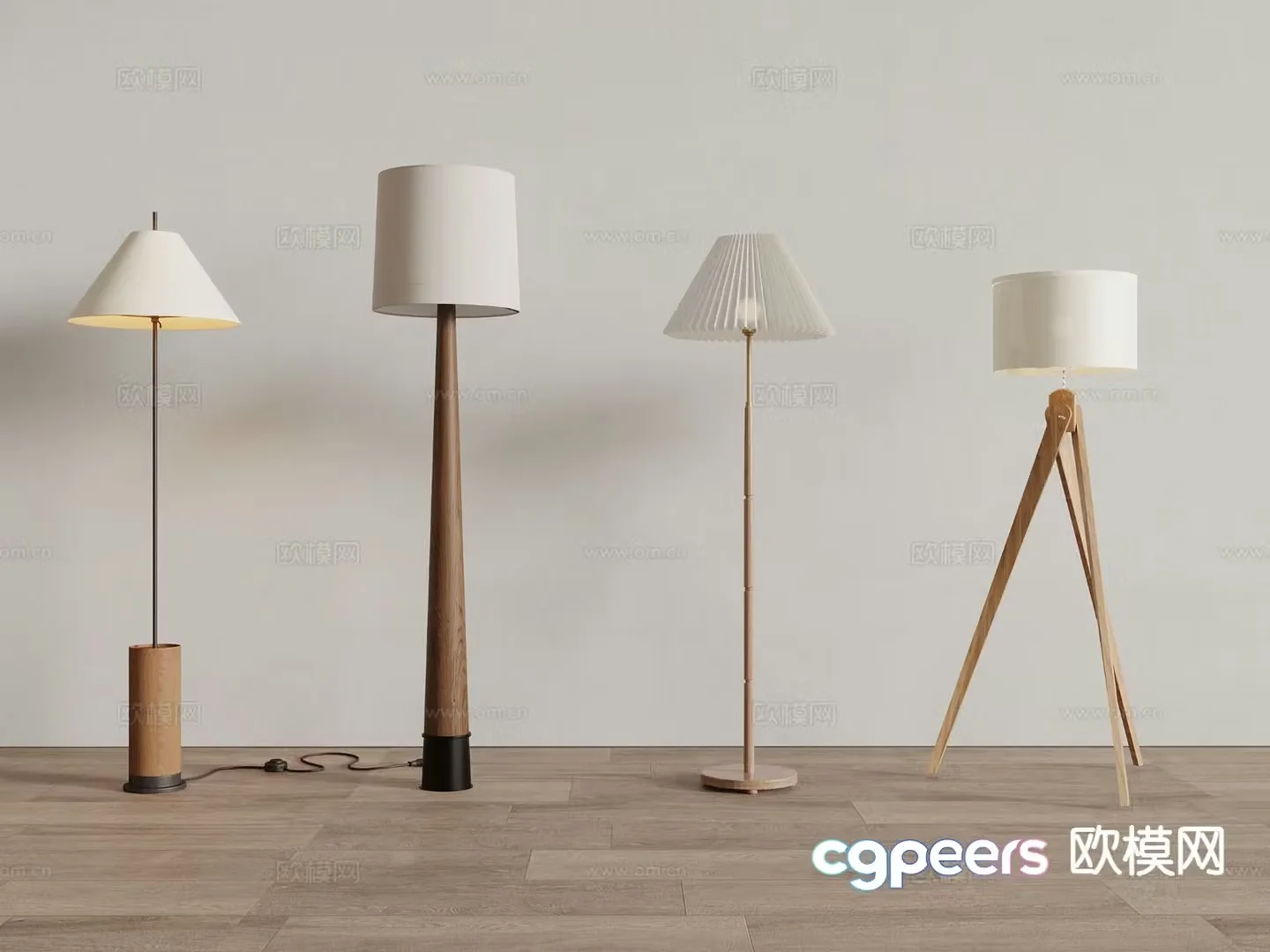 Medieval style floor lamp 3d model