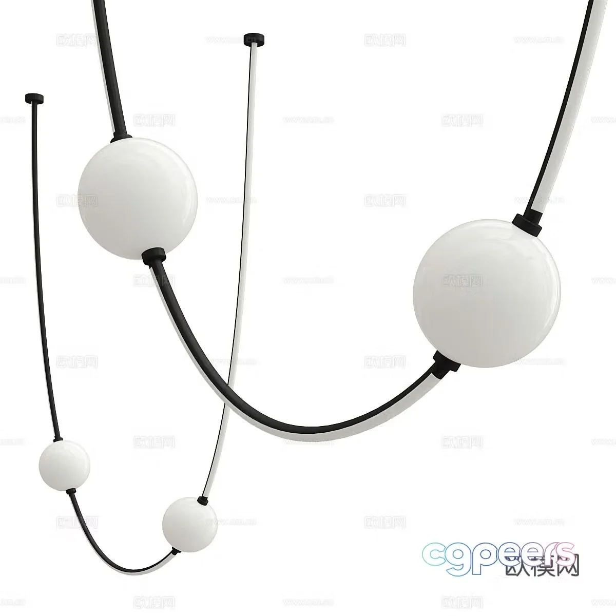Modern Italian minimalist lampatron DEDELIGHT chandelier 3d model