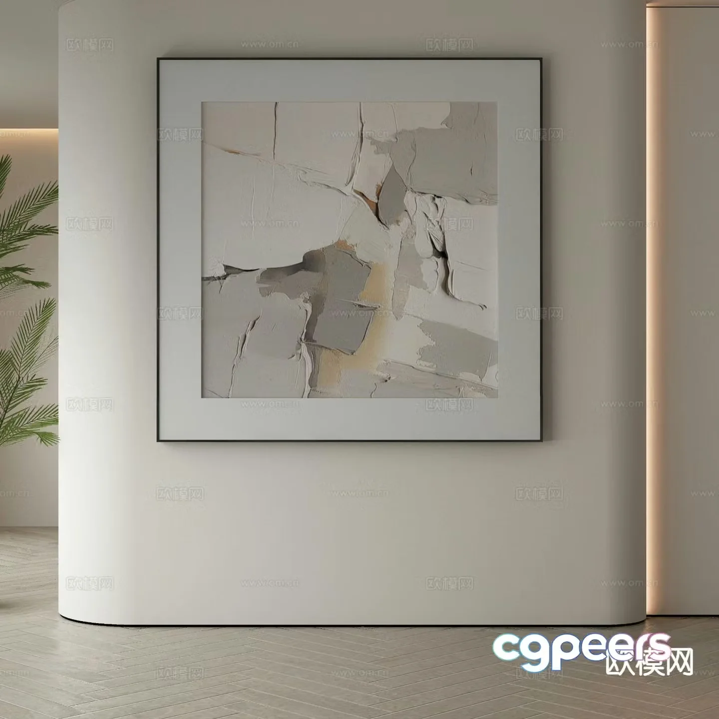 Modern decorative painting oil painting 3d model