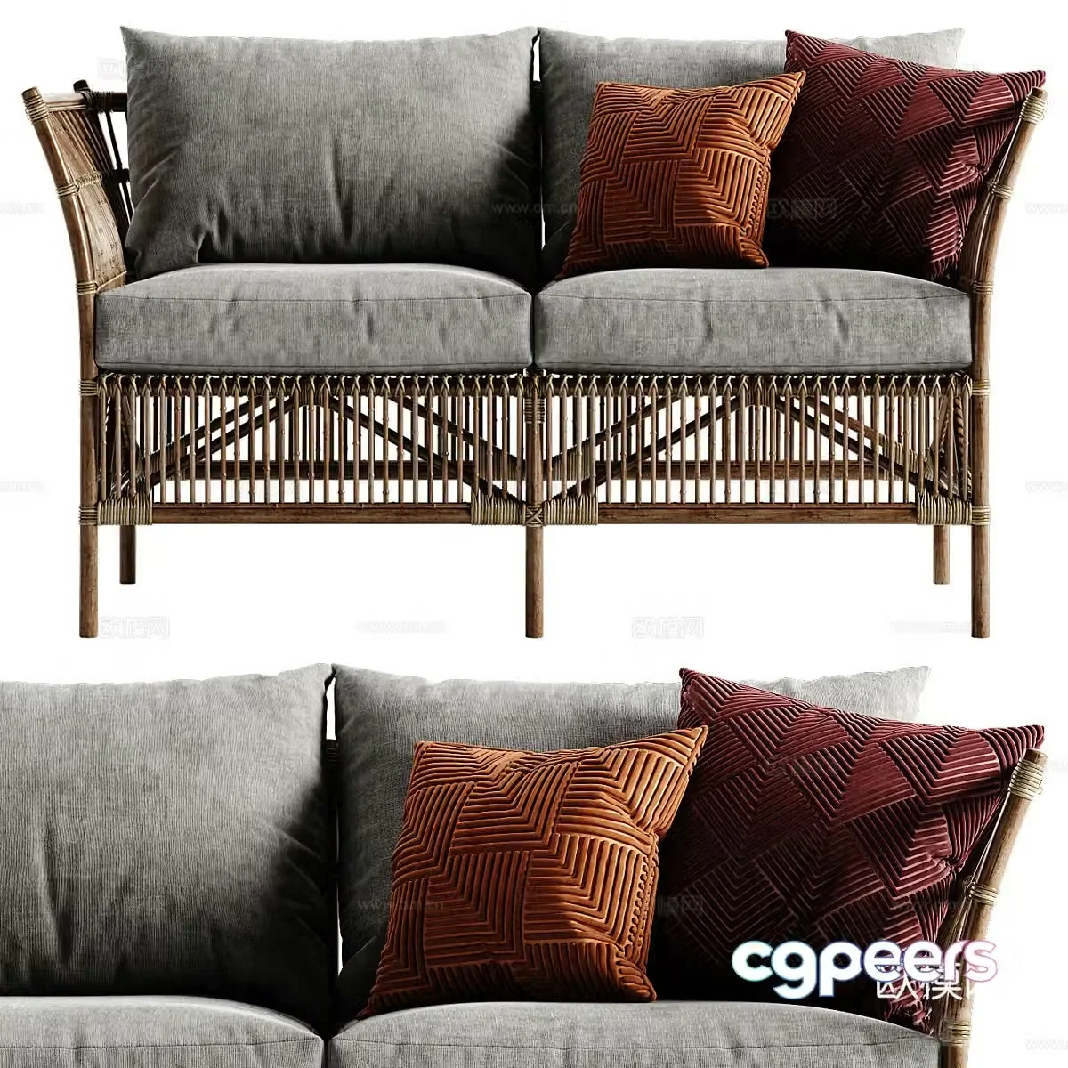 New Chinese casual sofa 3D model