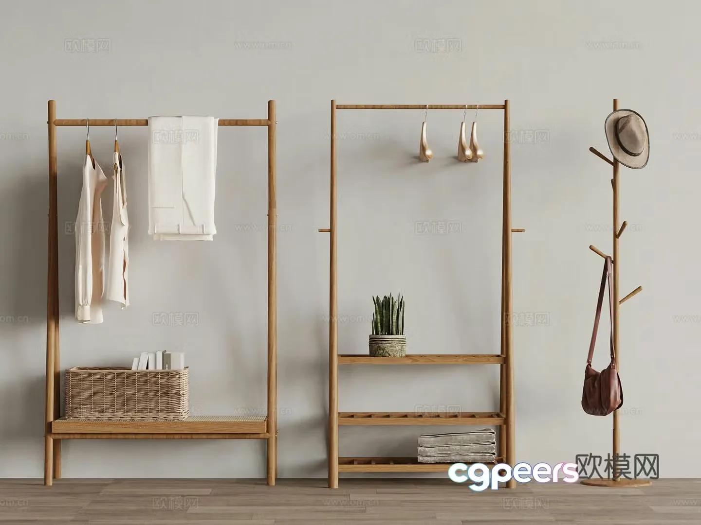 Modern clothes hanger 3d model