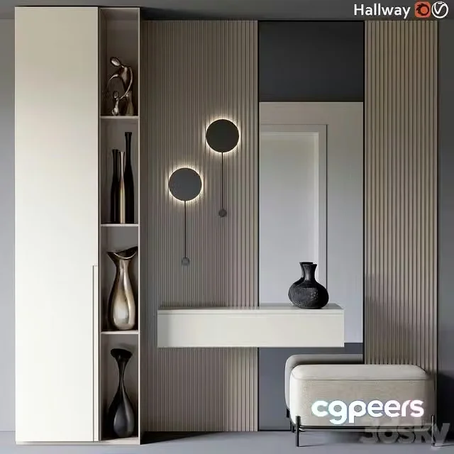 3ds Max Free – Hallway (minimalism style)