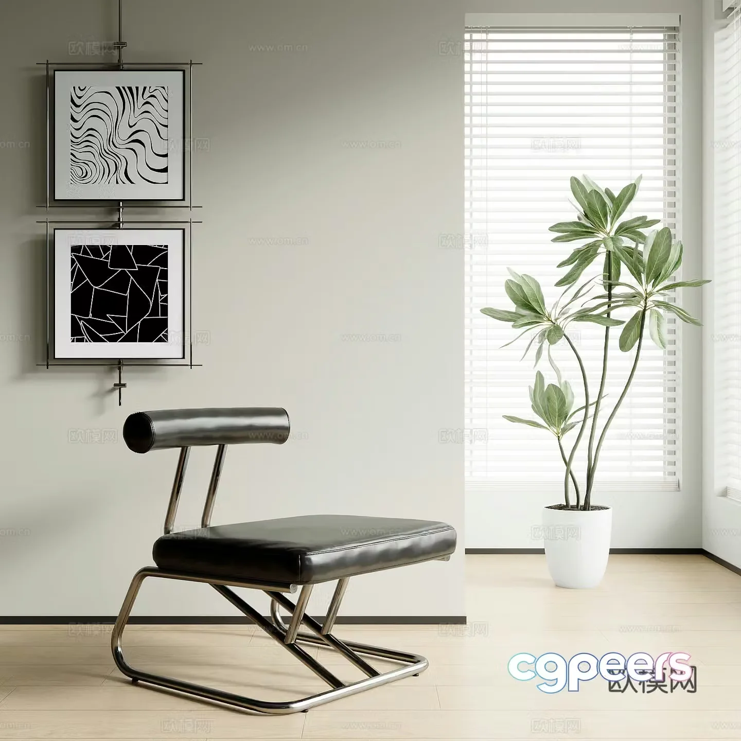 Modern leisure chair 3d model
