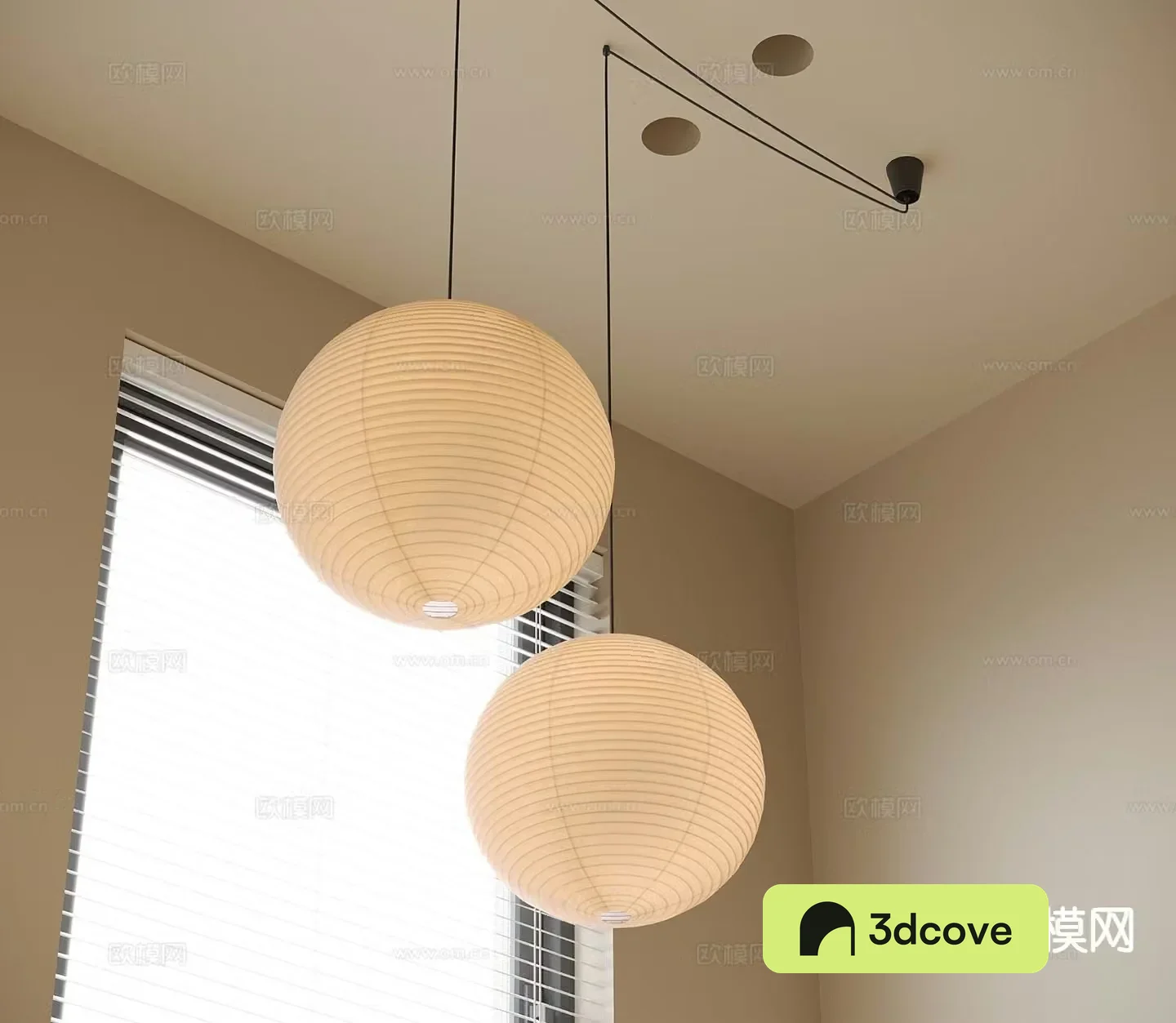Wabi-sabi chandelier paper chandelier