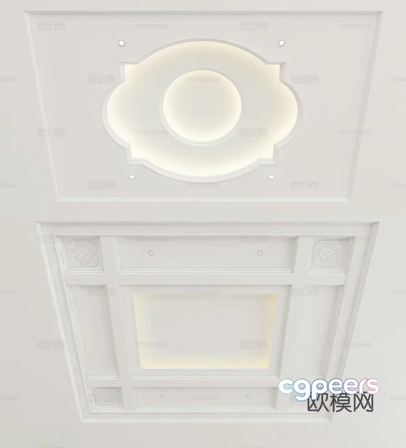 European style ceiling 3D model