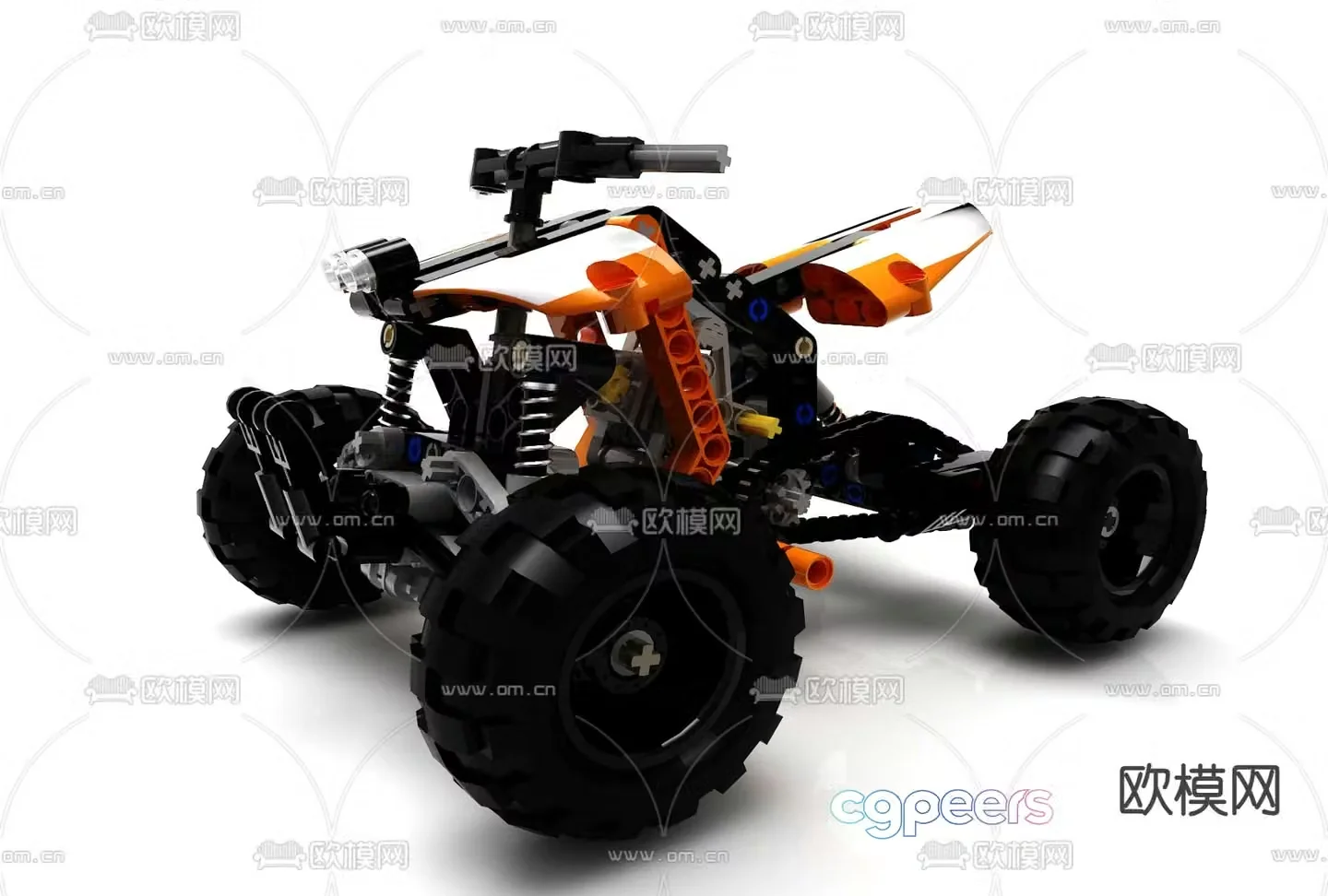 Toy car building block toy 3d model