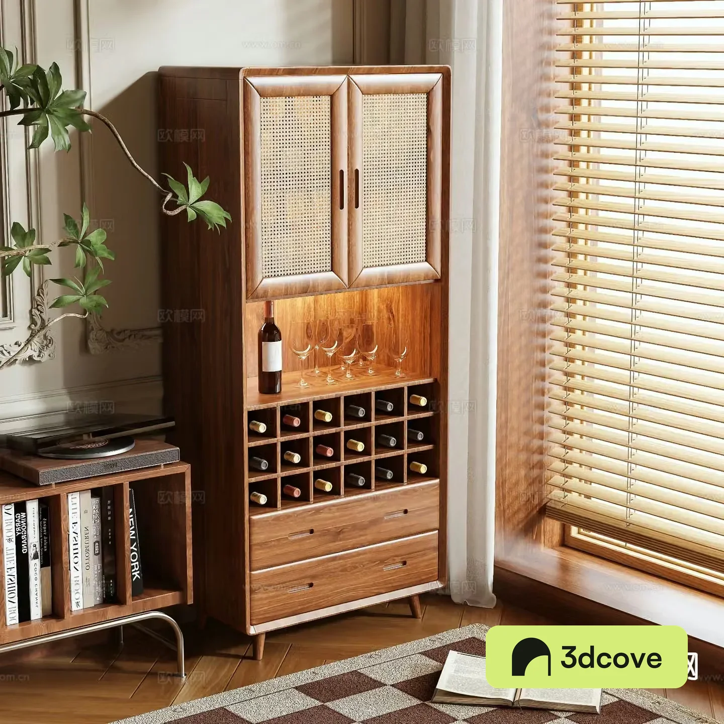 Medieval style wine cabinet