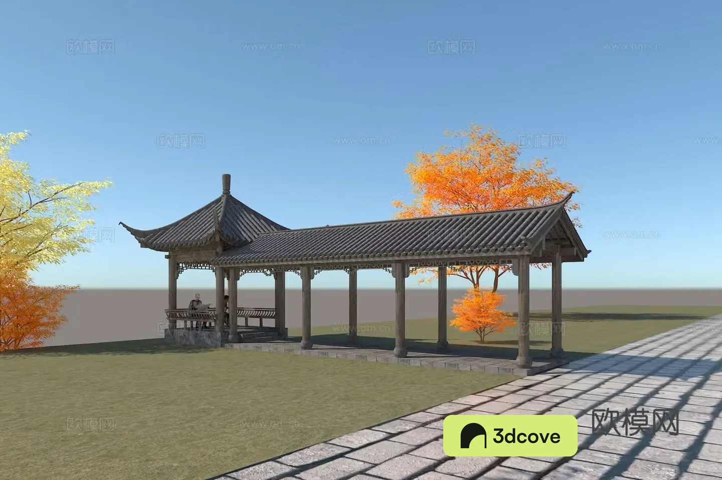 Chinese style corridor