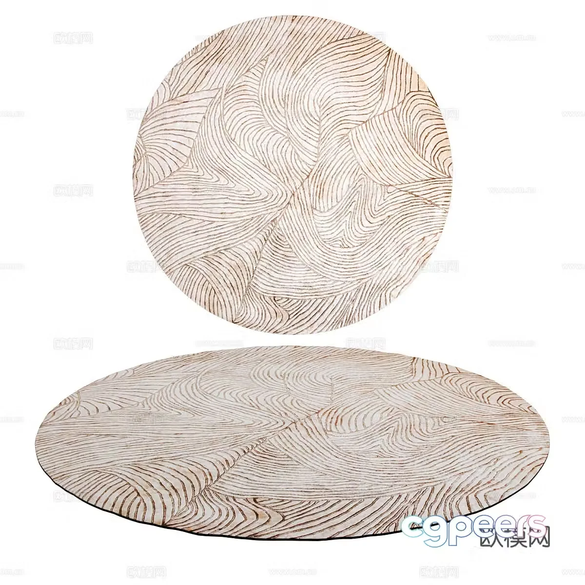 Modern simple round carpet Carpet Simple round carpet Living room carpet 3d model