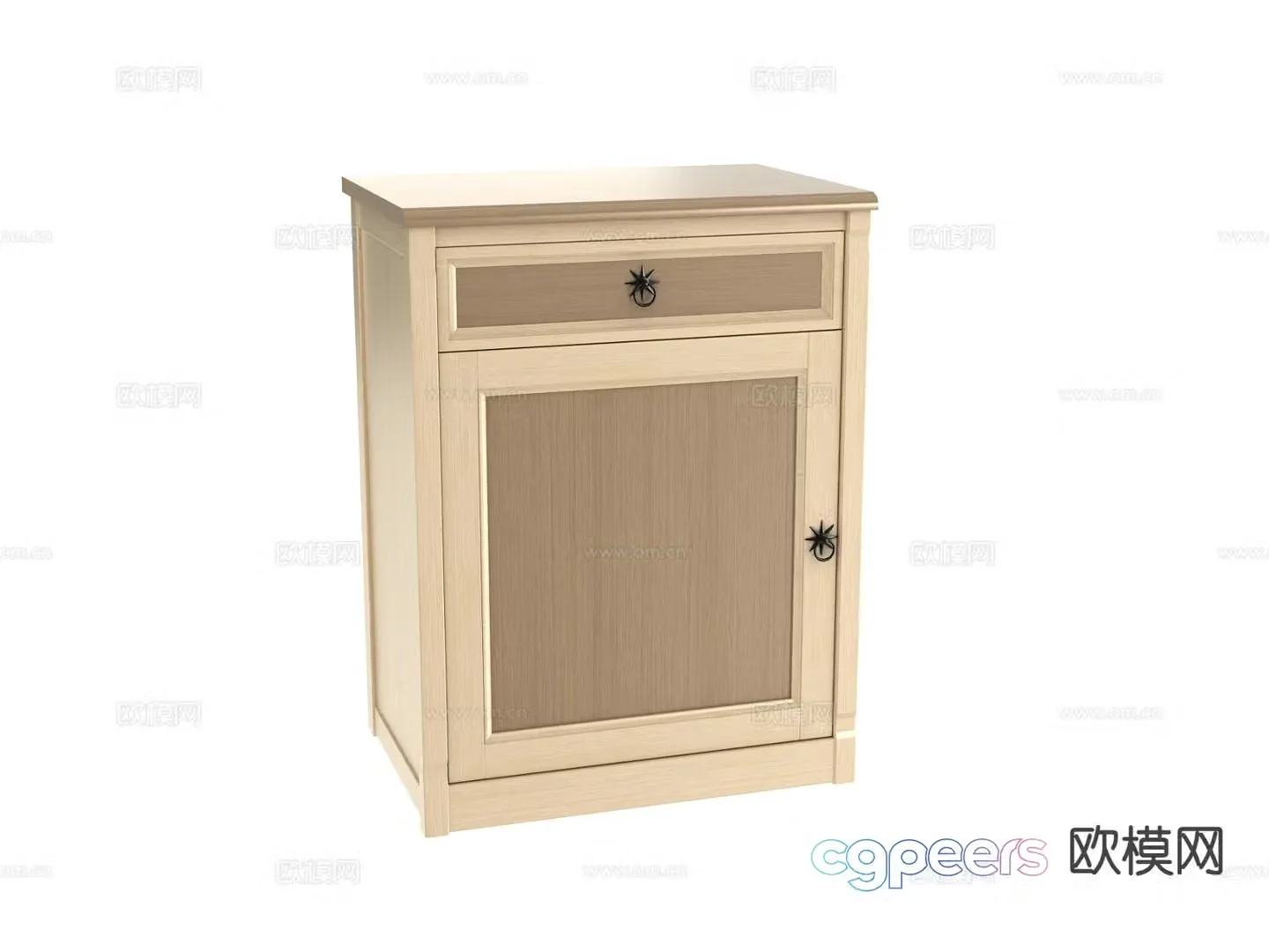 New Chinese style bedside table 3d model