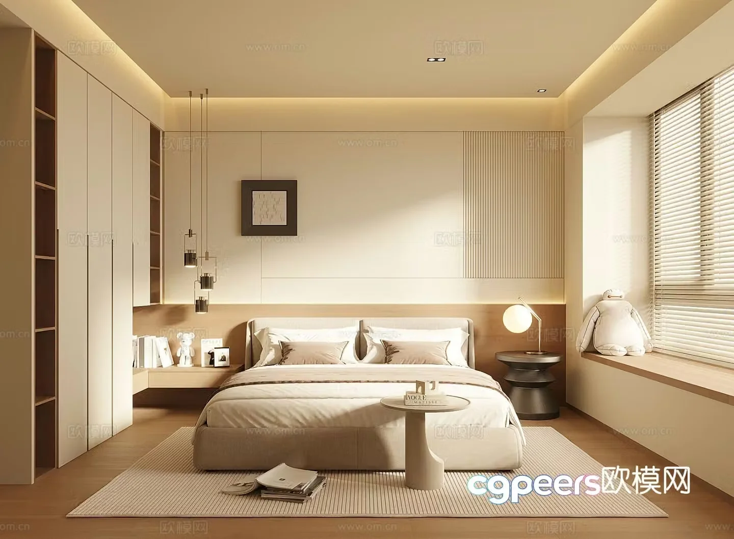 Modern home bedroom 3d model