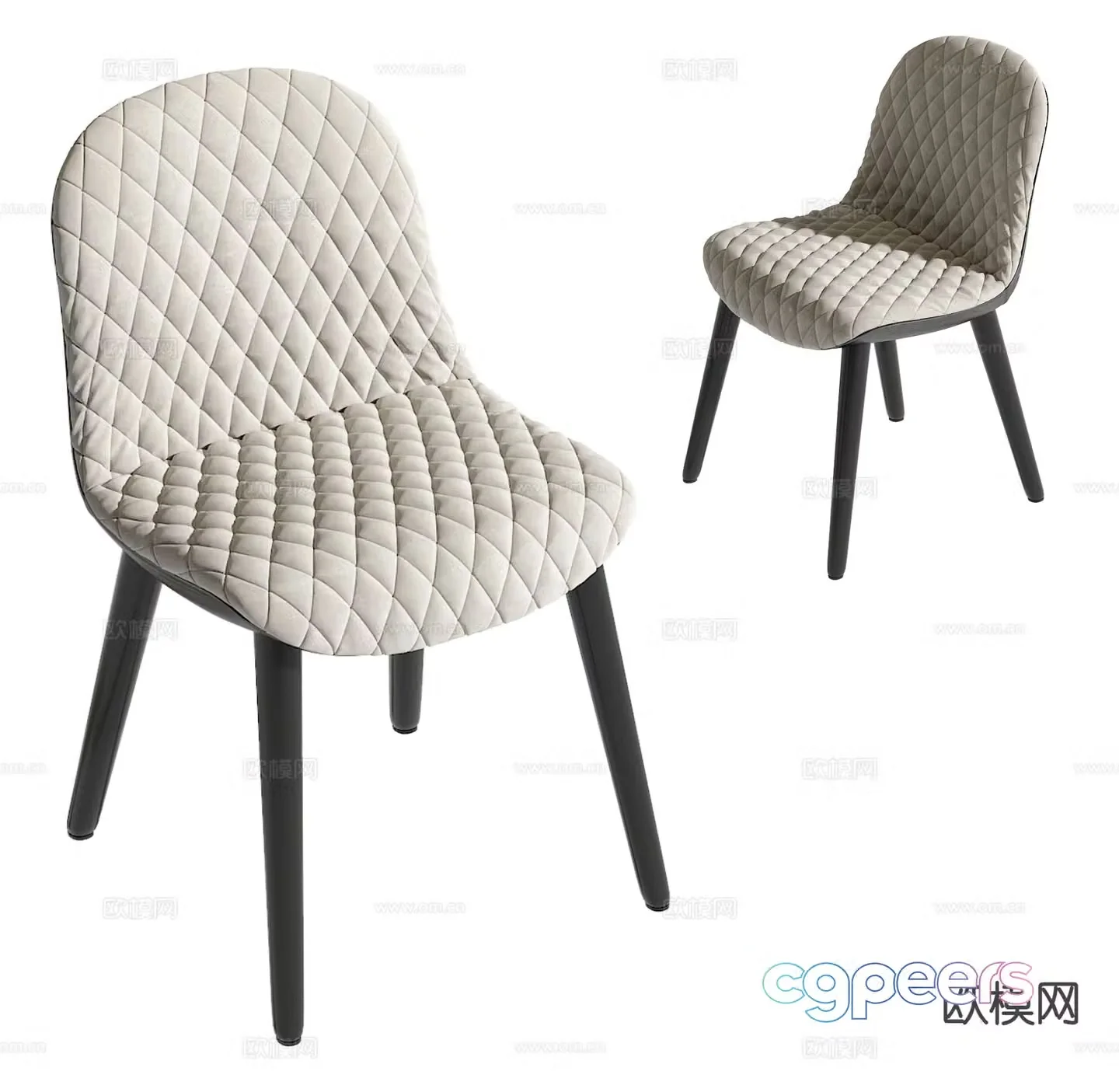 Poliform Italian side chair dining chair 3d model